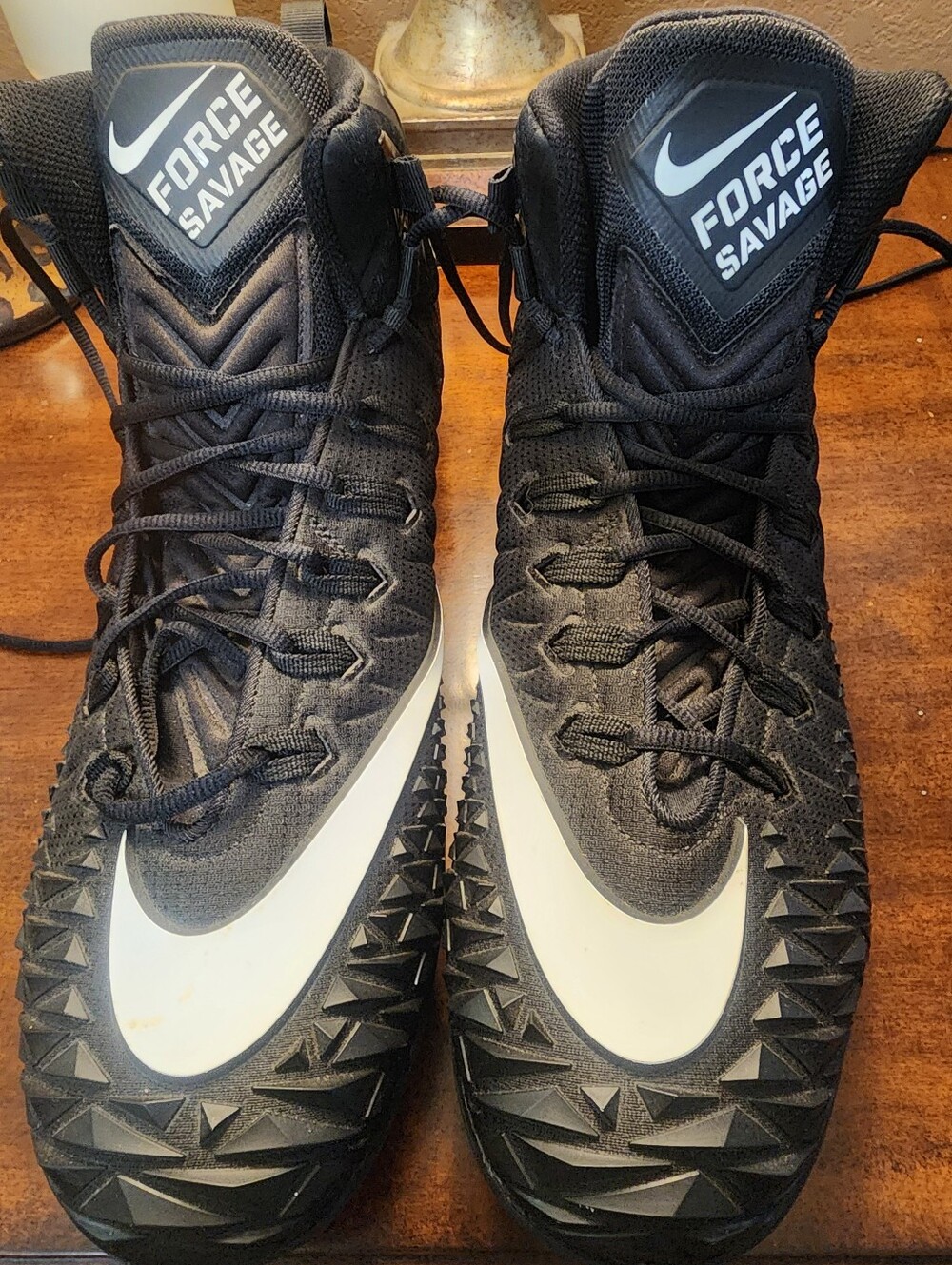 Nike Force Savage Men’s Black and White Football Cleats